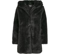 Urban Classics Kids Coat Girls Hooded Teddy Coat Black 146/152