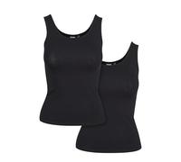 Urban Classics Ladies 2-Pack Basic Stretch Top Mujer Top Negro L 95% algodón, 5% elastán Regular