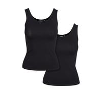 Urban Classics Ladies 2-Pack Basic Stretch Top Mujer Top Negro M 95% algodón, 5% elastán Regular