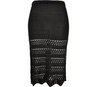 Urban Classics Ladies 3/4 Crochet Knit Skirt Black Talla: S | Faldas Midi Outlet | Mujer | Negro