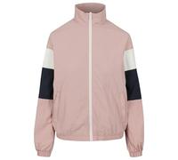 Urban Classics Ladies 3-Tone Crinkle Track Jacket, Chaqueta para Mujer, Rosa (Darkrose/Nvy/Wht 01724), X-Small