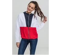 Urban Classics Ladies 3-tone Oversize Windbreaker Navy/white/fire Red Talla: S | Outlet | Mujer | Rojo