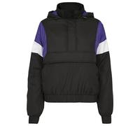 Urban Classics Ladies 3-tone Padded Pull Over Jacket Chaqueta Mujer, Multicolor (Black/Ultraviolet/White 01552), S
