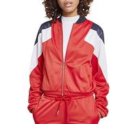 Urban Classics Ladies 3-Tone Track Jacket Chaqueta, Multicolor (Firered/Navy/White 01317), X-Small para Mujer