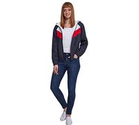 Urban Classics Ladies 3-Tone Windbreaker Chaqueta, Multicolor (Navy/White/Fire Red), S para Mujer