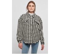 Urban Classics Ladies Aop Sherpa Overshirt Blackhoundstooth Talla: L | Sobrecamisas Outlet | Mujer | Negro