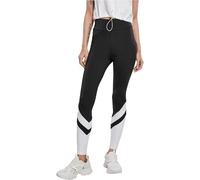 Urban Classics Ladies Arrow High Waist Mujer Leggins Negro-Blanco XL 77% poliéster, 23% Elastano