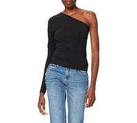 Urban Classics Ladies Asymmetric Longsleeve Mujer Top Negro L 95% algodón, 5% elastán Estrechos