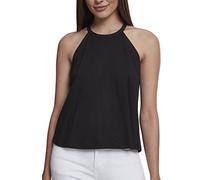 Urban Classics Ladies Asymmetric Longsleeve Mujer Top Negro S 95% algodón, 5% elastán Estrechos