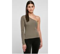 Urban Classics Ladies Asymmetric Longsleeve Olive Talla: M | Outlet | Mujer | Verde
