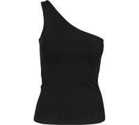 Urban Classics Ladies Asymmetric Top Mujer Top Negro 95% algodón, 5% elastán Regular
