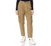 Urban Classics Ladies Ballon Fit Cargo Twill Pants Pantalón de Vestir, Khaki, S para Mujer