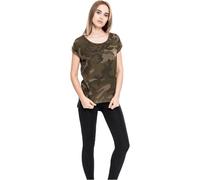 Urban Classics Ladies Camo Back Shaped Tee, Camiseta Mujer, Multicolor (Olive Camo), 5XL grande