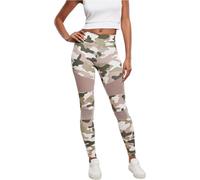 Urban Classics Ladies Camo Tech Mesh Leggings, Leggings, Mujer, Rosa (Dusk Rose Camo), 3XL