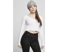 Urban Classics Ladies Cardigan Ladies Cropped Rib Cardigan White XL