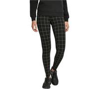 Urban Classics Ladies Check High Waist Mujer Leggins Negro-Blanco
