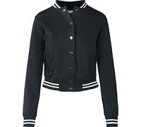 Urban Classics Ladies College Sweat Jacket Chaqueta de chándal, Negro (blk/blk), L para Mujer