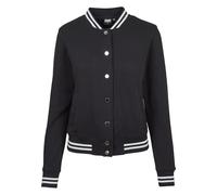 Urban Classics Ladies College Sweat Jacket Chaqueta de chándal, Negro (blk/blk), XS para Mujer
