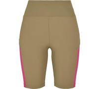 Urban Classics Ladies Color Block Cycle-Pantalones Cortos para Mujer Yoga, Caqui/Violeta Claro, XS