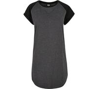 Urban Classics Vestido de té raglán para Mujer Casual, carbón y Negro, S
