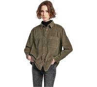Urban Classics Ladies Corduroy Oversized Shirt Camisa, Verde Oliva, M para Mujer