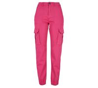 Urban Classics Ladies Cotton Twill Utility Pants Hibiskus Pink Talla: 27 | Pantalones Cargo Outlet | Mujer | Rosa