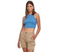 Urban Classics Ladies Cropped Rib Top, Camisa Cami Mujer, Horizonblue,