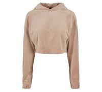 Urban Classics Ladies Cropped Velvet Oversized Hoody Softtaupe Talla: XL | Outlet | Mujer |