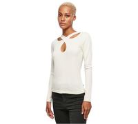 Urban Classics Ladies Crossed Cut Out Longsleeve Camiseta para Mujer, Blanco (Whitesand), L