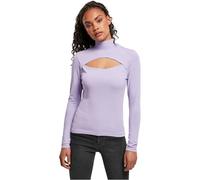 Urban Classics Ladies Cut-out Turtleneck Longsleeve Camiseta, Lavanda, S para Mujer