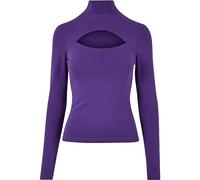 Urban Classics Ladies Cut-out Turtleneck Longsleeve Camiseta, Realviolet, XXXXXL para Mujer