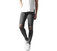 Urban Classics Ladies Cutted Knee Leggings, Mujer, Schwarz (Acid Black 706), Large