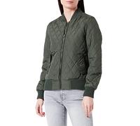 Urban Classics Ladies Diamond Quilt Nylon Jacket, Chaqueta para Mujer, Grün (Olive 176), 42