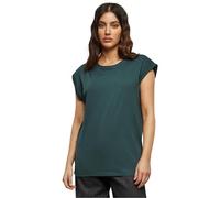 Urban Classics Camiseta mujer con hombros extendidos Verde botella XS