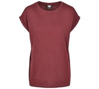 Urban Classics - Camiseta para mujer hombros extendidos - Redwine - S