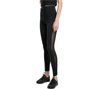 Urban Classics Ladies Flock Lace Stripe Leggings, Negro, L para Mujer