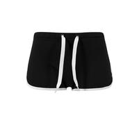 Urban Classics Ladies French Terry Mujer Pantalones Cortos Negro-Blanco