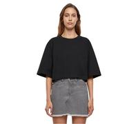 Urban Classics Ladies Heavy Organic Oversized Cropped tee, Camiseta Mujer, Black,