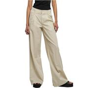 Urban Classics Ladies High Linen Mixed Wide Leg Pants, Pantalones Mujer, Softseagrass, 33