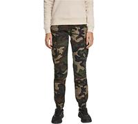 Urban Classics Ladies High Waist Camo Cargo Pants Pantalones, Multicolor (Woodcamo 00841), 18 (Size: 31) para Mujer