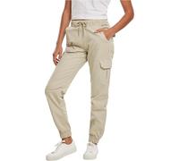 Urban Classics Ladies High Waist Cargo Jogging Pants Pantalones, hormigón, XXX-Large para Mujer