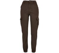 Urban Classics Ladies High Waist Cargo Pants Brown Talla: 28 | Pantalones Cargo Outlet | Mujer | Marrón