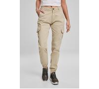 Urban Classics Ladies High Waist Cargo Pants, Pantalones, Mujer, Beige (Concrete), 26