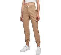 Urban Classics Pantalones de mujer Pantalones cargo de cintura alta Unionbeige 34