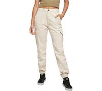 Urban Classics Ladies High Waist Cargo Pants, Pantalones, Mujer, Beige (White Sand), 27