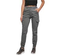 Urban Classics Ladies High Waist Cargo Pants, Pantalones, Mujer, Gris (Light Shadow), 26