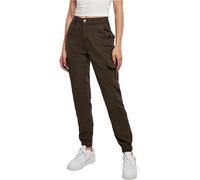 Urban Classics Pantalones Mujer Pantalones Cargo Cintura Alta Marrón 32