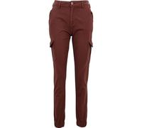 Urban Classics Ladies High Waist Cargo Pants, Pantalones, Mujer, Rojo (Cherry), 26