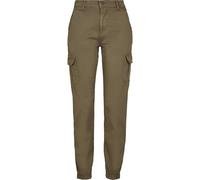 Urban Classics Ladies High Waist Cargo Pants, Pantalones, Mujer, Verde (Green Olive), 27