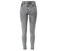 Urban Classics Ladies High Waist Skinny Jeans Black Heavy Acid Washed Talla: 30/32 | Outlet | Mujer | Negro